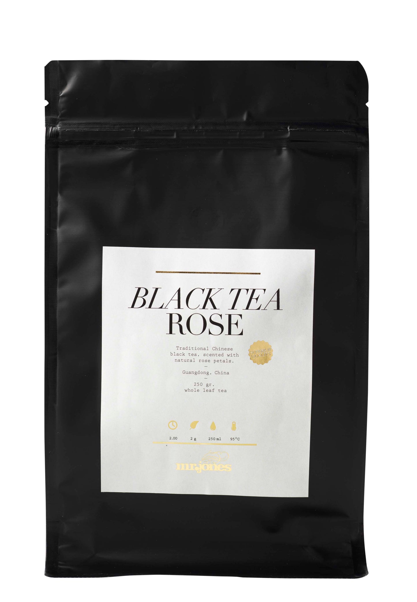 Biologische Zwarte thee met Rozenblad